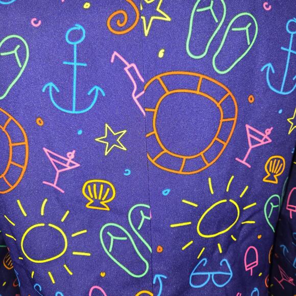 OppoSuits Mens US42 Beach Party Neon Print Blazer Jacket EU52 Summer Novelty AOP - Picture 5 of 16
